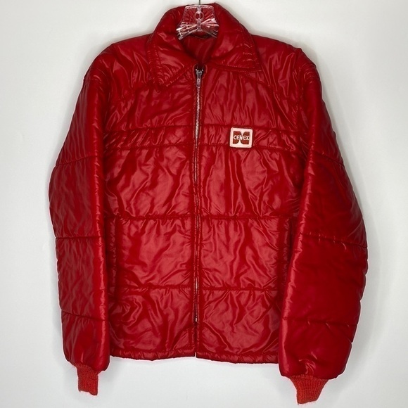 Vintage Protexall Cenex Red Puffer Jacket Large - Picture 1 of 6